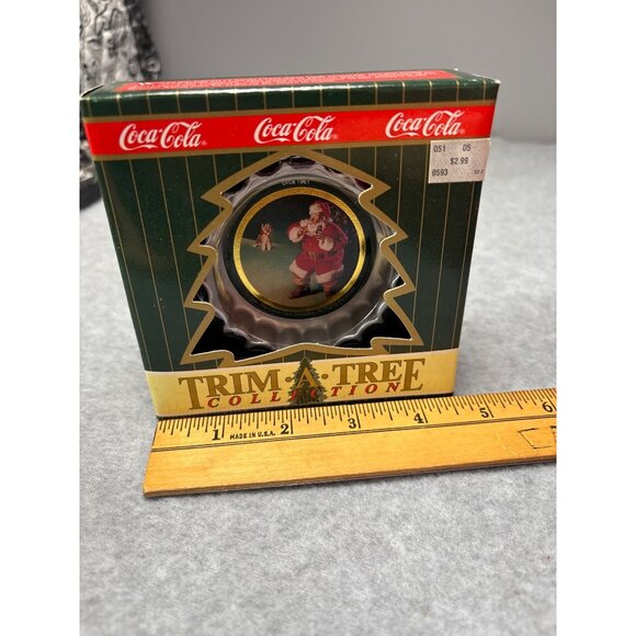 Coca-Cola Trim A Tree Collection Ornament Circa 1961 Santa Design Vintage 1990s - Picture 6 of 6
